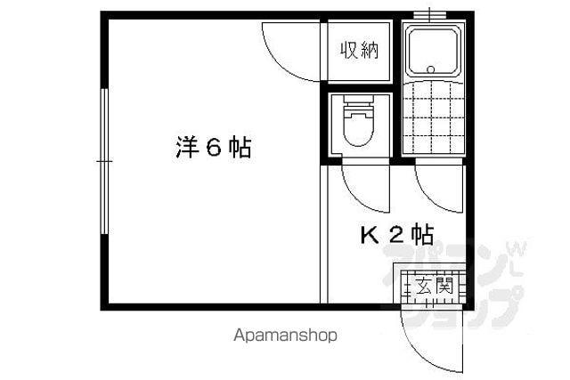 平安荘(1K/2階)の間取り写真