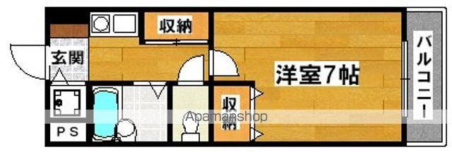 ラ・レックス城ノ山(1K/2階)の間取り写真