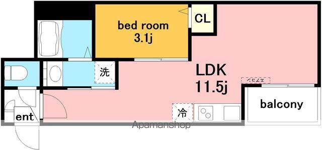JACK KOSHINⅥ(1LDK/3階)の間取り写真