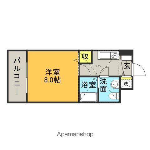 エルヴェ大橋(1K/8階)の間取り写真