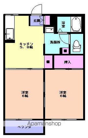 イーハトーボ柏(2K/2階)の間取り写真