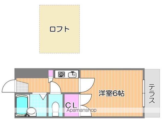 フラワーパレス下中野(1K/1階)の間取り写真
