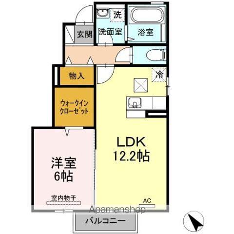 センチュリーTSC(1LDK/1階)の間取り写真