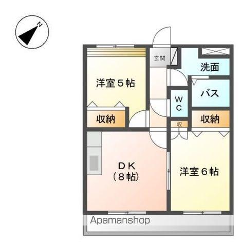 ベルメゾンきらら2(2DK/2階)の間取り写真