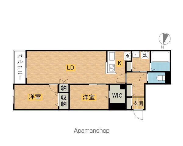 ハーモニー多摩平(2LDK/1階)の間取り写真