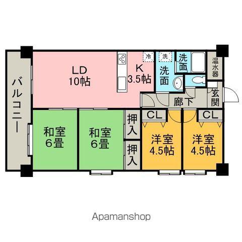 サンロイヤル鳥栖壱番館(4LDK/10階)の間取り写真