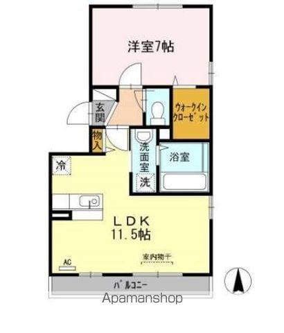 サンフラワー 今里(1LDK/2階)の間取り写真