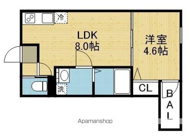 MUSEZIOⅤ(1LDK/1階)の間取り写真