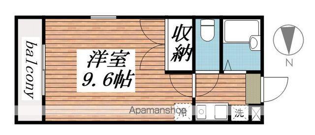 パークハウスイマイS(1K/2階)の間取り写真