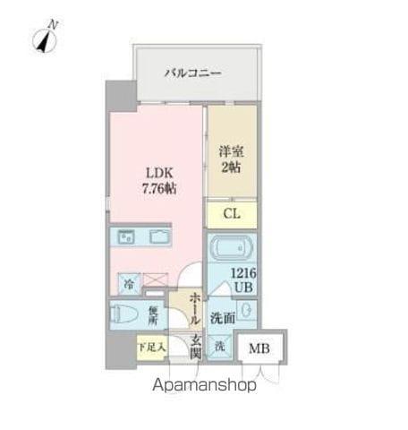 プロシード日赤通(1LDK/6階)の間取り写真