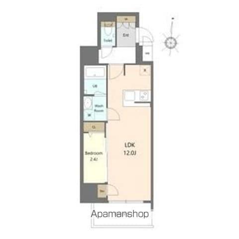 S-RESIDENCE高岳BRESA(1LDK/13階)の間取り写真