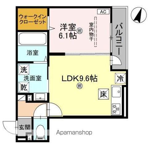 D-GRACE秋月(1LDK/1階)の間取り写真