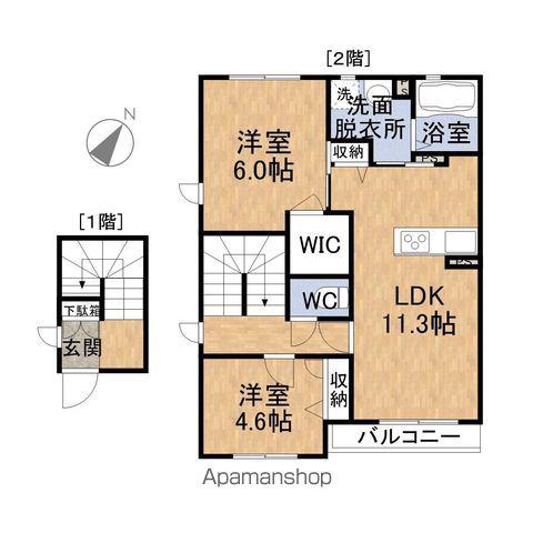 CIRUELA自由ケ丘東(2LDK/2階)の間取り写真