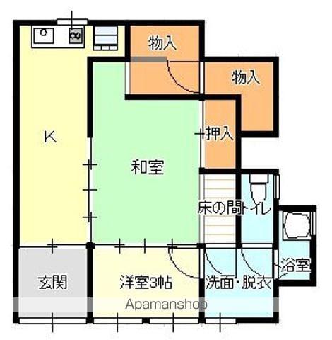 林アパート(2K/1階)の間取り写真