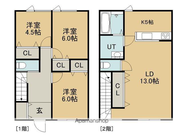 花見が丘安ら木(3LDK)の間取り写真