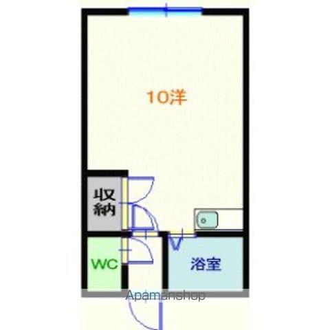 新星荘(ワンルーム/1階)の間取り写真