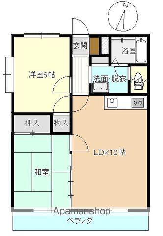 第6ナジマヤビル(2LDK/1階)の間取り写真