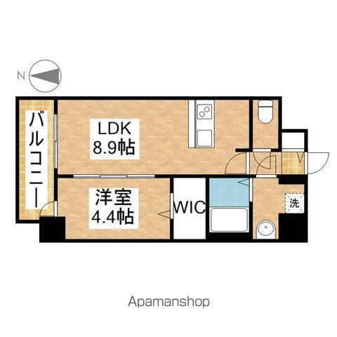 メイクスWアート今池Ⅲ(1LDK/8階)の間取り写真