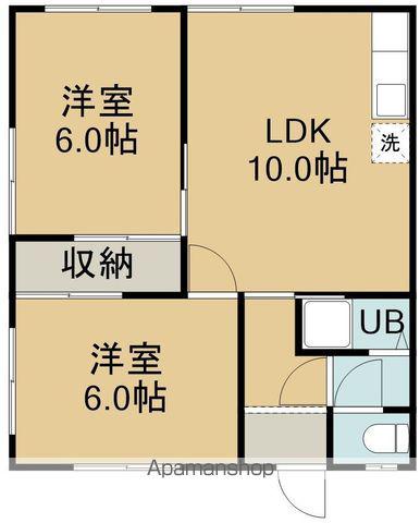 コーポKEN3(2LDK/2階)の間取り写真