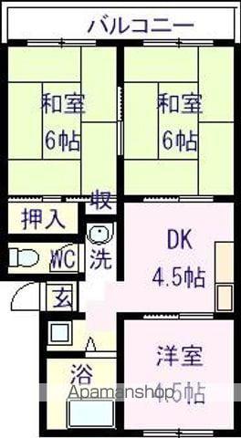 ハイツエクセレント(3DK/2階)の間取り写真