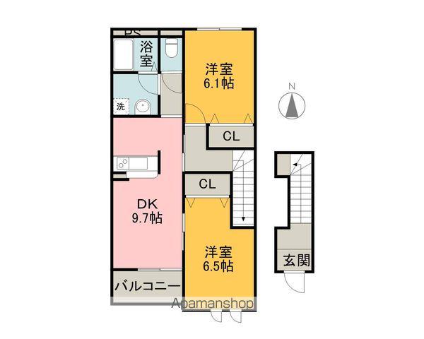 DREAM LIGHTS(2DK/2階)の間取り写真