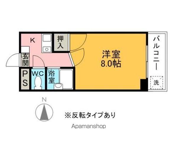 QUIET(1K/3階)の間取り写真