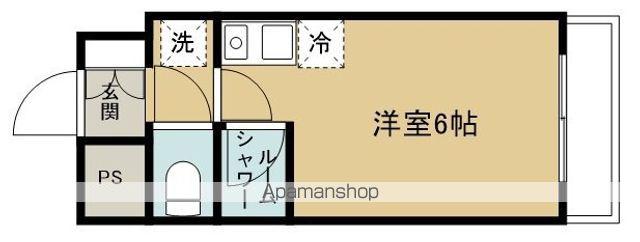 三恵コーポ(ワンルーム/3階)の間取り写真