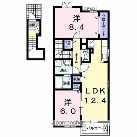 サンライズ トキワ(2LDK/2階)の間取り写真