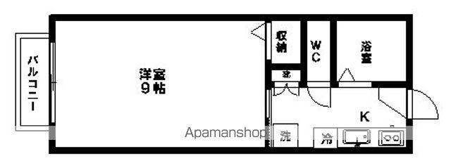 アメニティ国見(1K/1階)の間取り写真