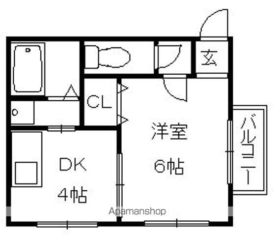 ライフステージ村田7(1DK/2階)の間取り写真