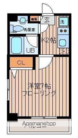 カスティーロ中村橋(1K/3階)の間取り写真