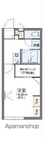 レオパレスGLOBALONE(1K/1階)の間取り写真