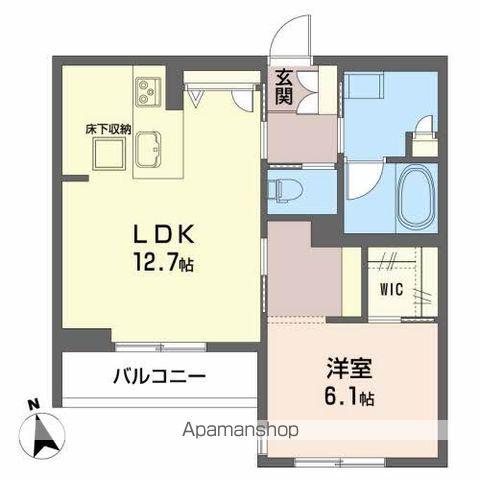 WAKURAS堰場(1LDK/1階)の間取り写真