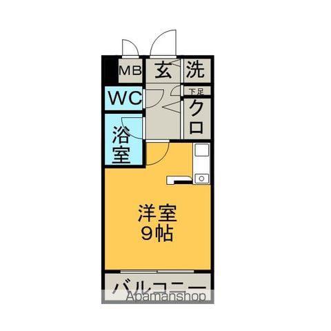 ステイタスマンション二日市(ワンルーム/2階)の間取り写真