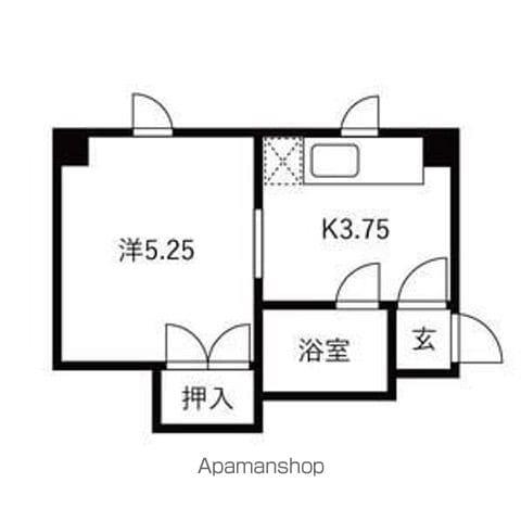 コア4・5(1K/2階)の間取り写真