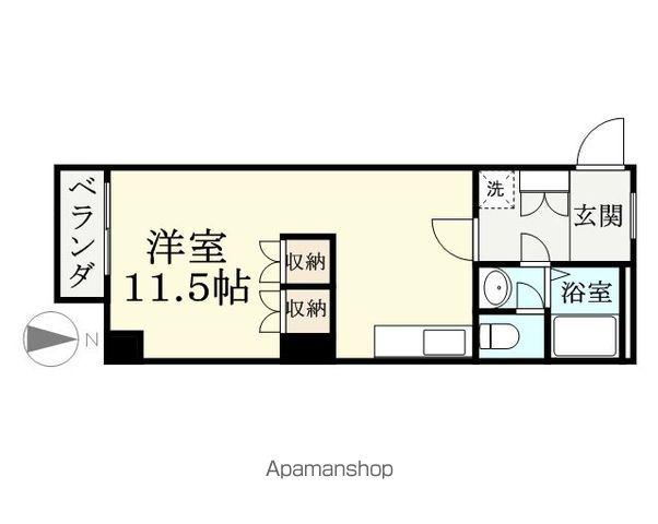 パークフラットⅡ (ワンルーム/2階)の間取り写真