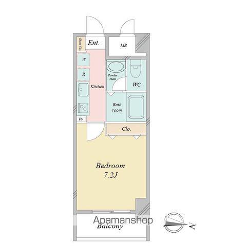 チェルトヴィータ(1K/11階)の間取り写真