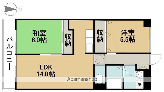 アネスト七宝(2LDK/4階)の間取り写真
