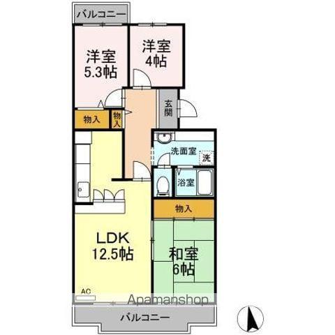 グレースソシア(3LDK/2階)の間取り写真