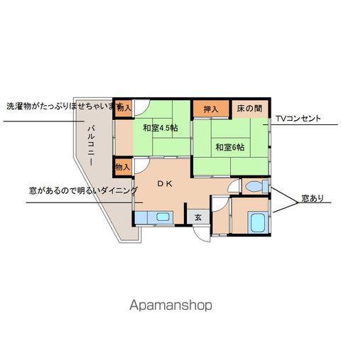 柿原秀子(2DK/1階)の間取り写真