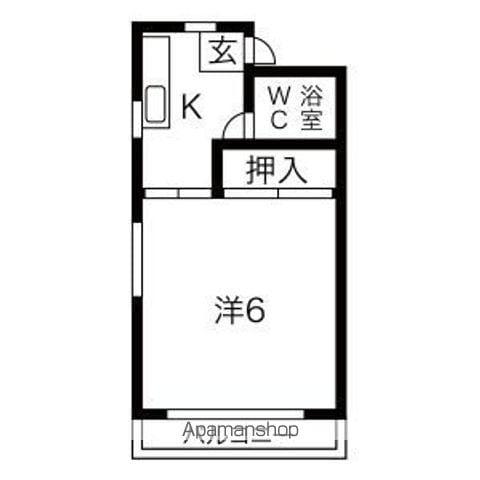 アンシャンテ モリモト(1K/3階)の間取り写真