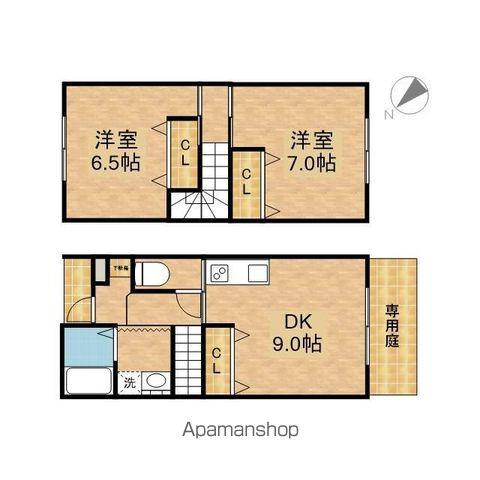ボナンザ宇川(2LDK)の間取り写真