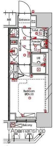 MAXIV東別院(1K/6階)の間取り写真