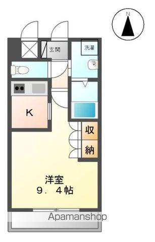 フェリーチェ(1K/1階)の間取り写真