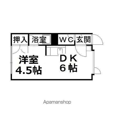 ベネトンハウス(1DK/1階)の間取り写真