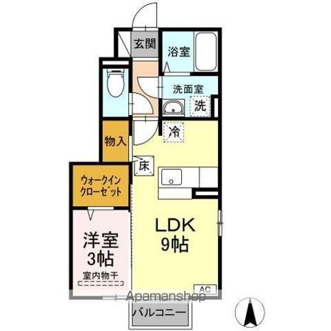 KS NOBLE Ⅱ(1LDK/1階)の間取り写真