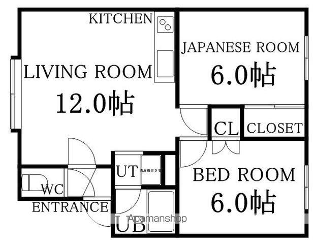 シャルマンⅢ(2LDK/2階)の間取り写真