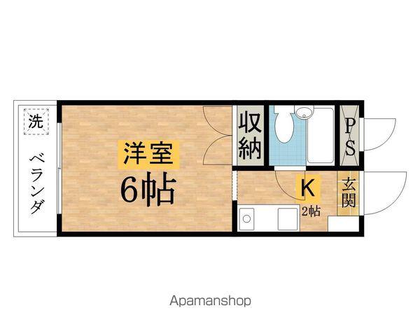 ピュア・ハウス(1K/3階)の間取り写真