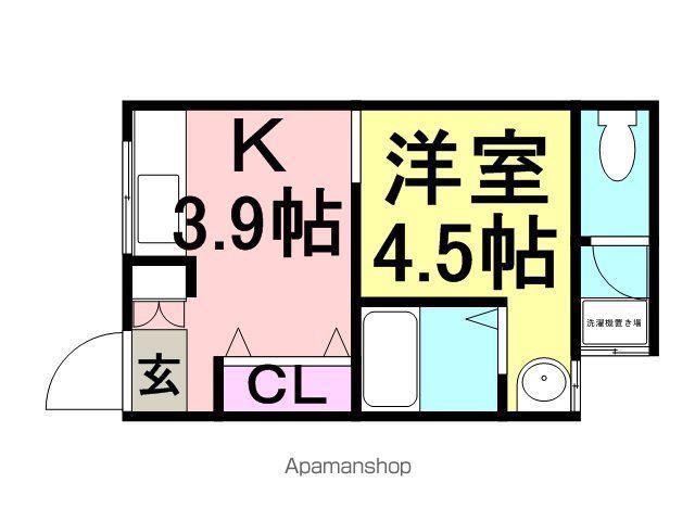 アーク立花(1K/2階)の間取り写真