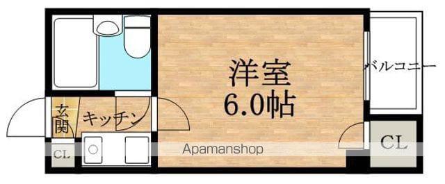 CASA照ヶ丘2(1K/2階)の間取り写真